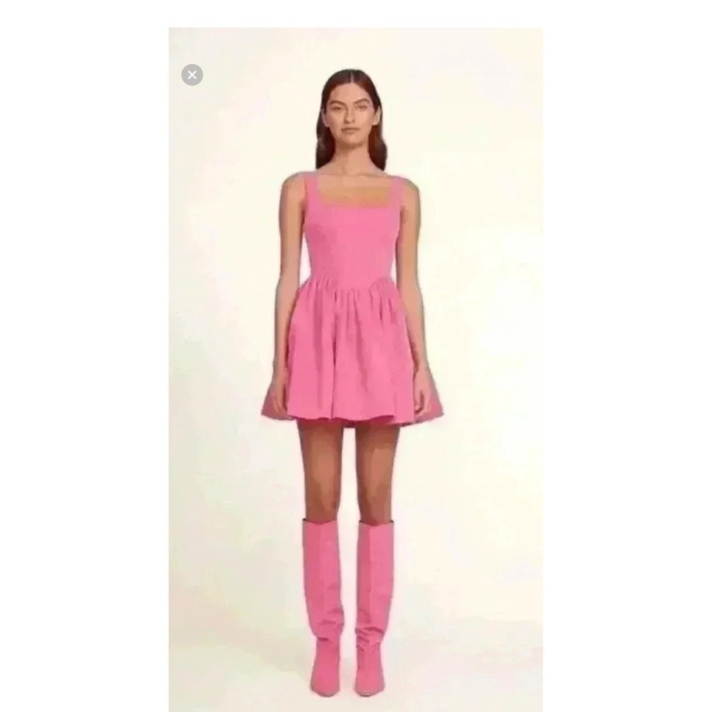 Staud Wally Moire Boot Lollipop Pink Brand New